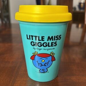Little Miss Giggles Travel Cup Tumbler Plastic 5" tall Roger Hargreaves